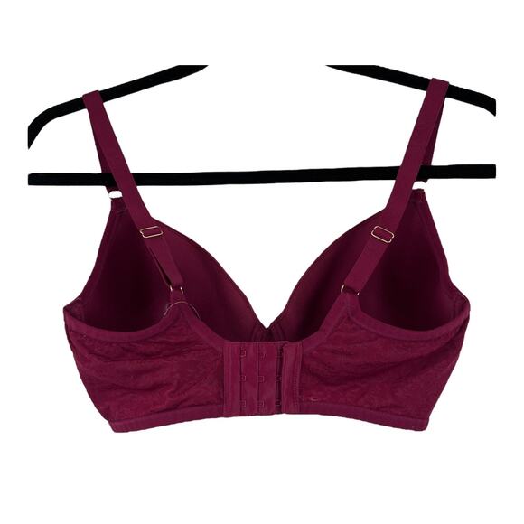Natori Bra 136059 Sheer Jacquard full fit contour underwire red size 32DDD 32F - Picture 7 of 9